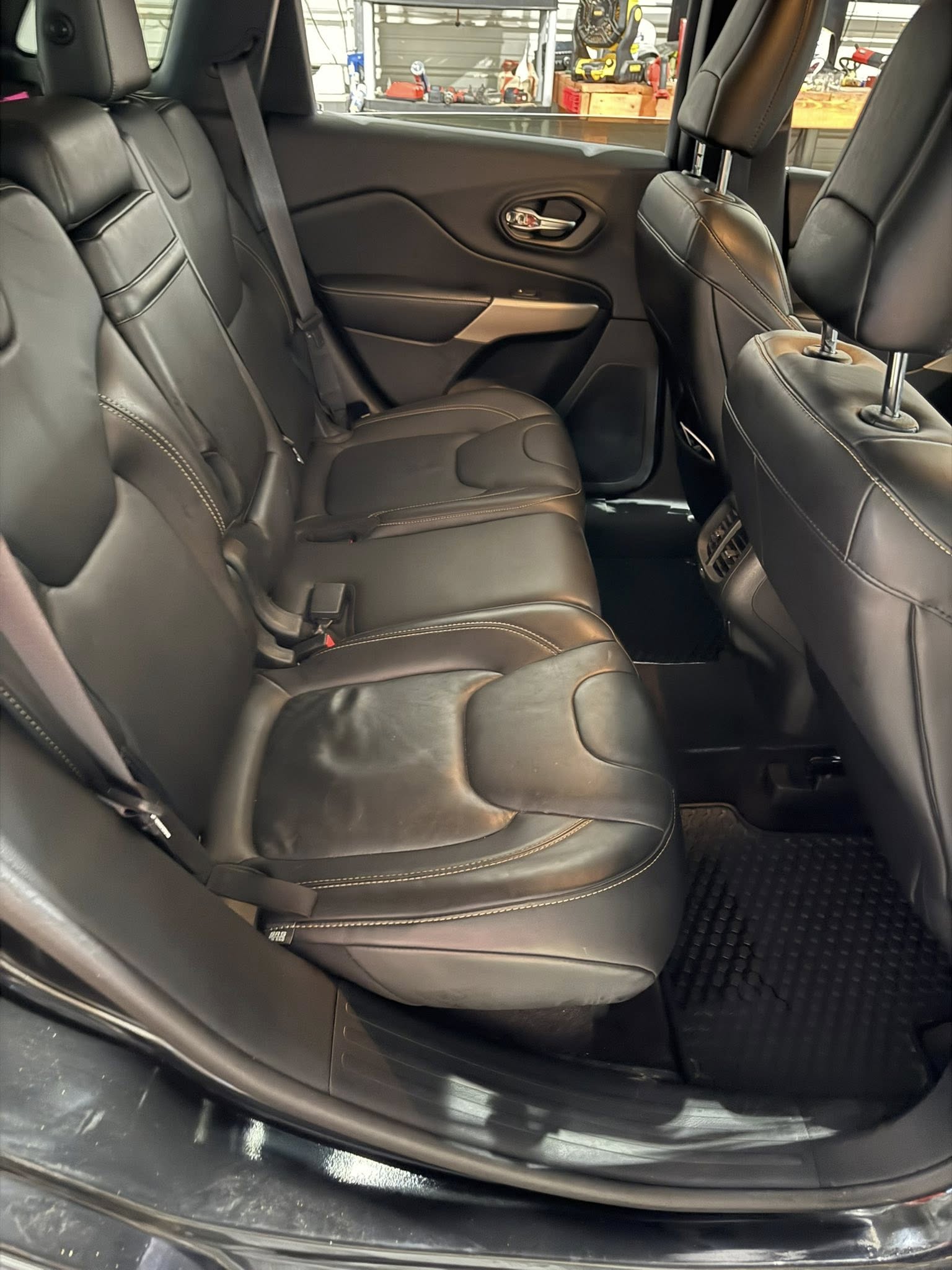 Rear passenger seat after detailing